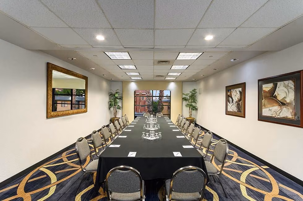 Executive Board Room set for a meeting